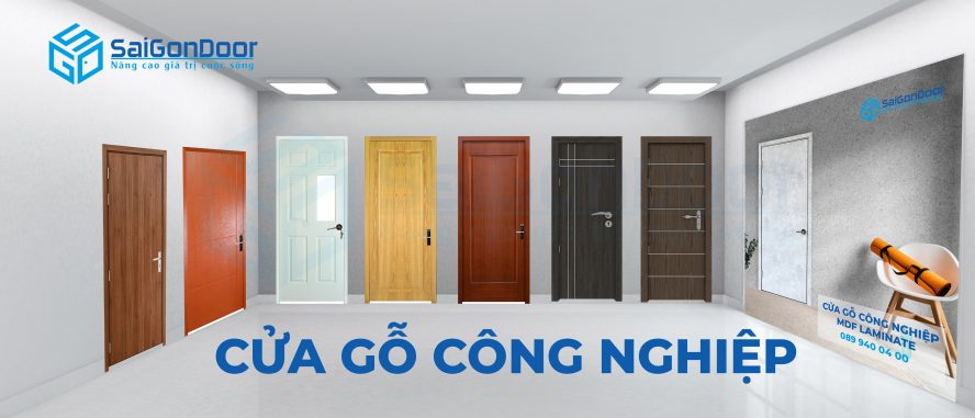 Cửa thông phòng gỗ công nghiệp