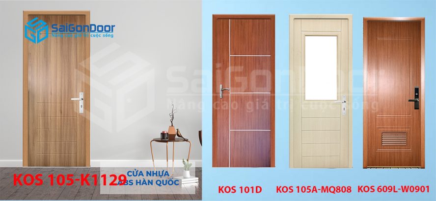 Cửa nhựa giả gỗ ABS Hàn Quốc thích hợp dùng làm cửa thông phòng